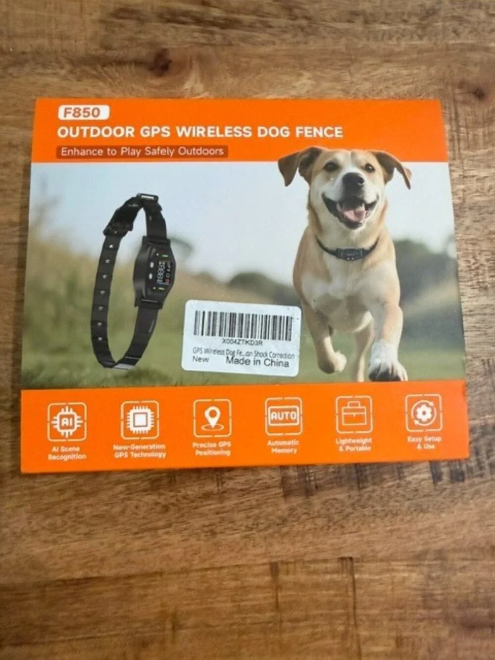 GPS Electric Fence for Dogs Wireless System GPS Collar F850 4 zone 3 modes New